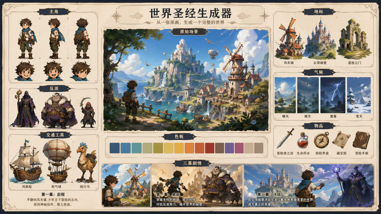 Use case: illustration-story / compositing concept. Topics: Illustration Story, Product Mockup, Typography.