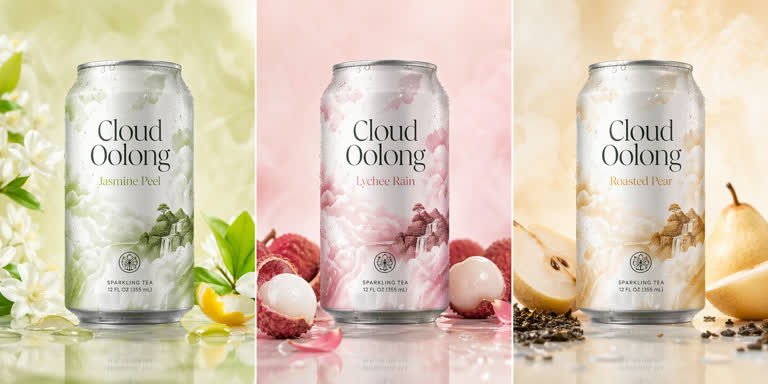 Use case: ads-marketing / derived play mechanic: product-to-flavor-lab. Topics: Ads and Marketing, Lighting and Weather, Product Mockup, Typography.