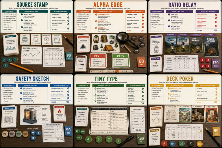 Use case: stylized-concept. Topics: Evaluation, Game Design, Infographic, Interior Design, Storytelling, Stylized Concept, Typography, UI Mockup.
