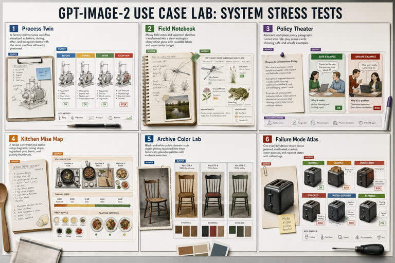 System Stress Tests. Topics: Archive Color Lab, Failure Mode Atlas, Field Notebook Plate, Kitchen Mise Map, Policy Theater Cards, Process Twin, Product Mockup, Productivity Visual.