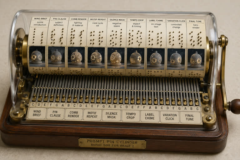 Use Case Music Box: Prompt Pin Cylinder. Topics: Comb Render, Label Chime, Motif Repeat, Pin Clause, Prompt Pin Cylinder, Silence Mask, Tempo Crop, Wind Brief.