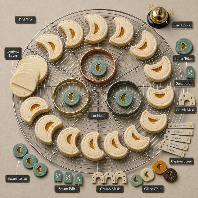Derived Play: Fold Rise Rally. Topics: Butter Token, Caption Score, Context Layer, Crumb Mask, Fold Rise Rally, Fold Tile, Pan Hoop, Steam Edit.