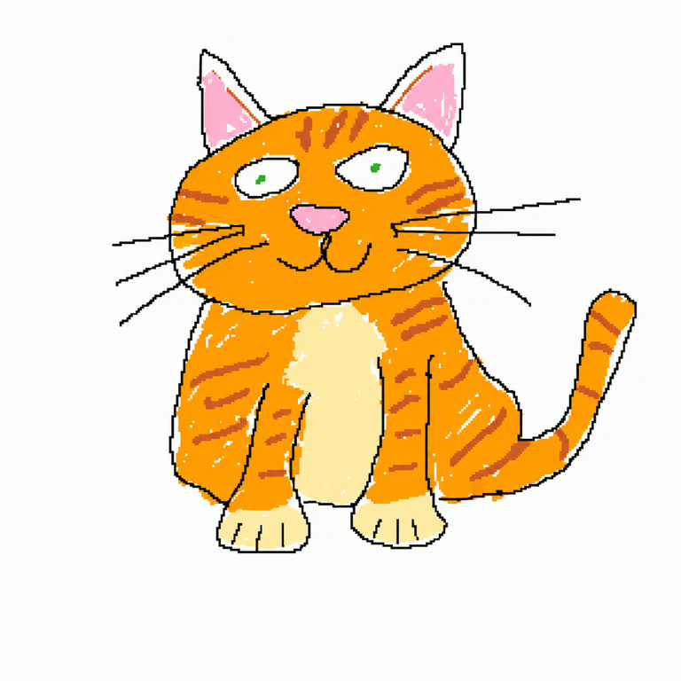 GPT Image 2 pathetic MS Paint cat redraw. Topics: Bad Drawing, Cat Illustration, Gpt Image 2, Mspaintify, Scribblification, Social Workflow, White Background, X Prompt Redraw.