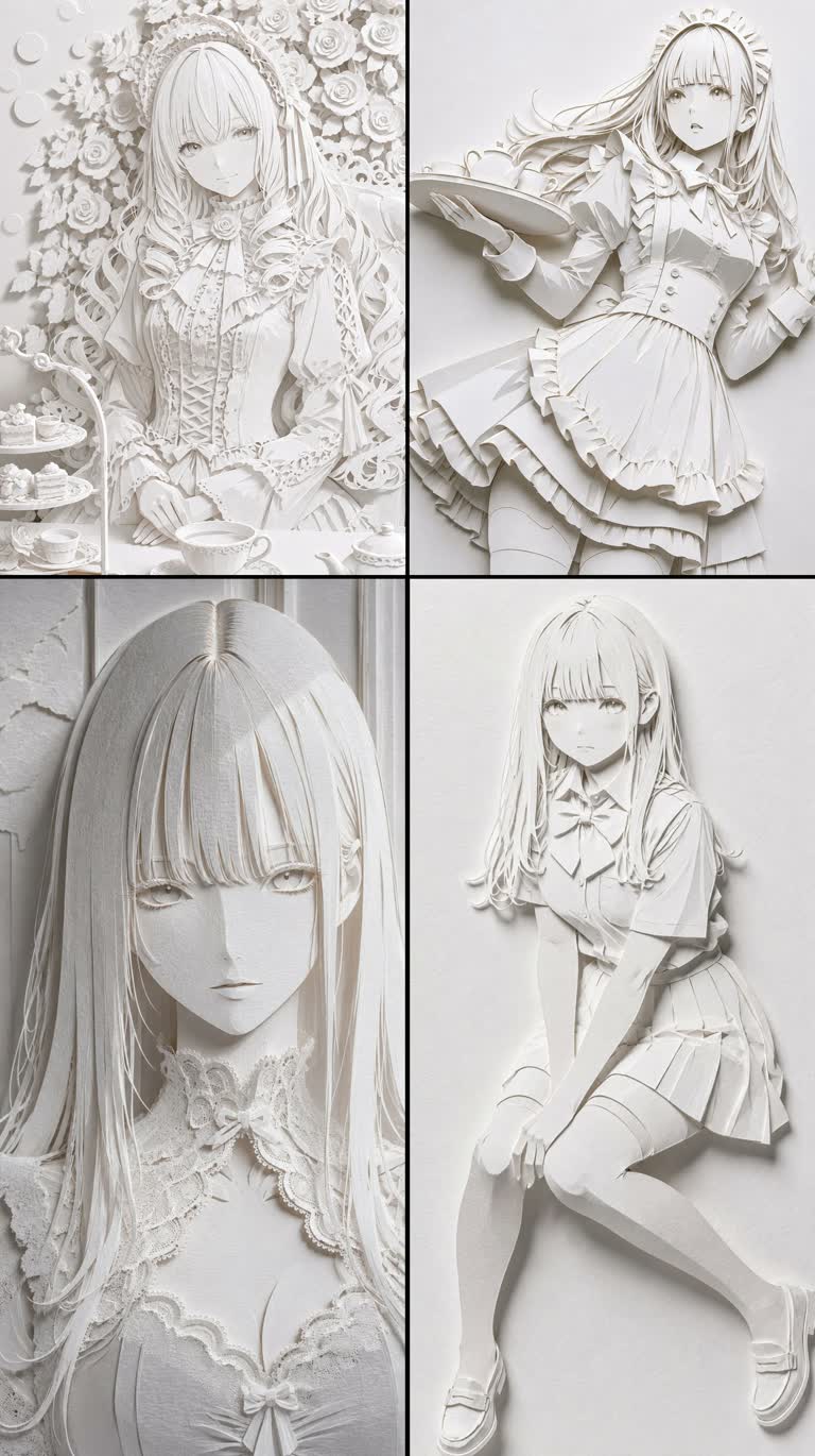 GPT Image 2 realistic white papercraft illustration transform prompt。GPT Image 2 示例。