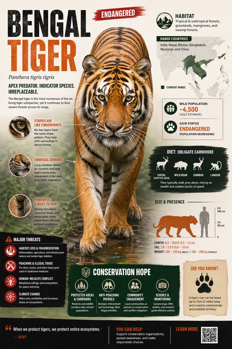 GPT Image 2 endangered animal infographic prompt. GPT Image 2 example.